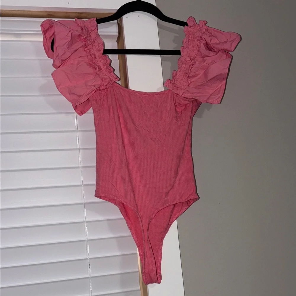 Pink Ruffled Bodysuit - Picture 2 of 4